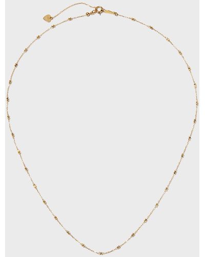 POPPY FINCH 18K Spaced Duo Shimmer Bead Necklace - White