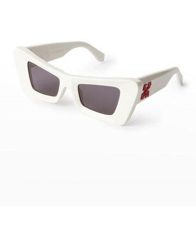 Off-White c/o Virgil Abloh Accra Arrow Acetate Cat-eye Sunglasses - White