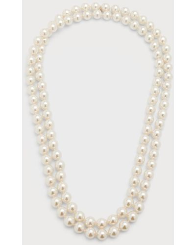 Majorica Jour Pearl-Strand Necklace, 48"L - White
