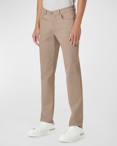 Bugatchi Five-Pocket Slim Fit Pants - Natural