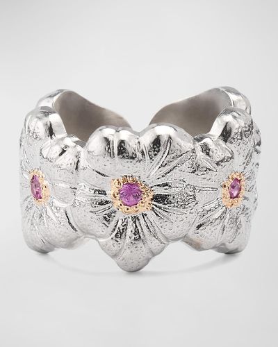 Buccellati Blossoms Sapphires Eternelle Ring, Size 50 - Gray