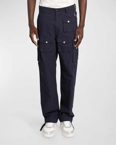 Givenchy Multi-Pocket Cotton Ripstop Cargo Pants - Blue