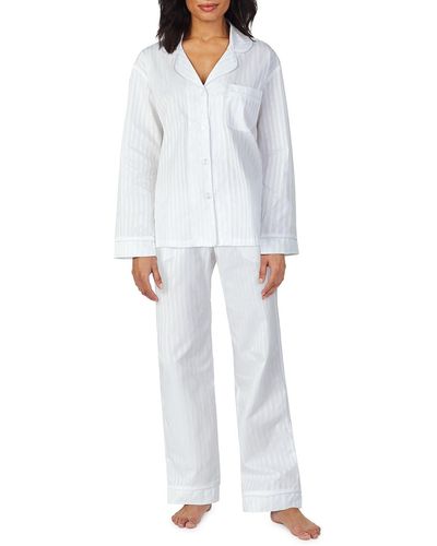 Bedhead 3D Striped Long-Sleeve Cotton Pajama Set - White