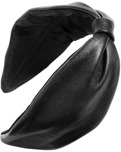 L. Erickson Leather Top Knot Headband - Black