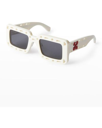 Off-White c/o Virgil Abloh Atlantic Arrow Cutout Square Acetate Sunglasses - Multicolor