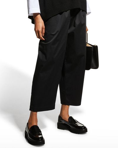 Eskandar Japanese Wide-leg Pants - Black