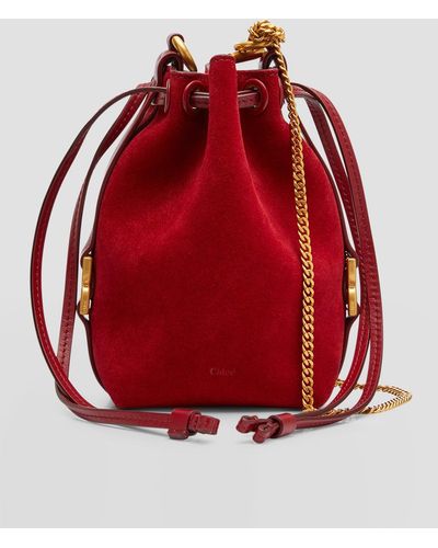 Chloé Marcie Micro Bucket Bag - Red