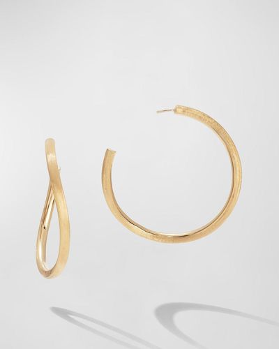 Marco Bicego Jaipur Link Medium Hoop Earrings - White