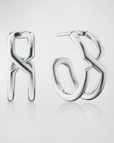 Monica Rich Kosann Sterling The Symbol Large Infinity Hoops - Metallic