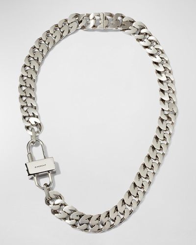 Givenchy Lock G-chain Necklace - Metallic