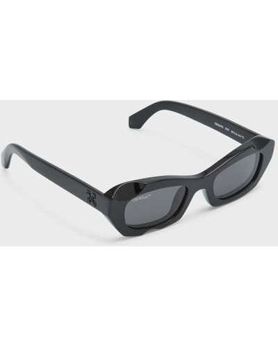 Off-White c/o Virgil Abloh Venezia Acetate Rectangle Sunglasses - Metallic