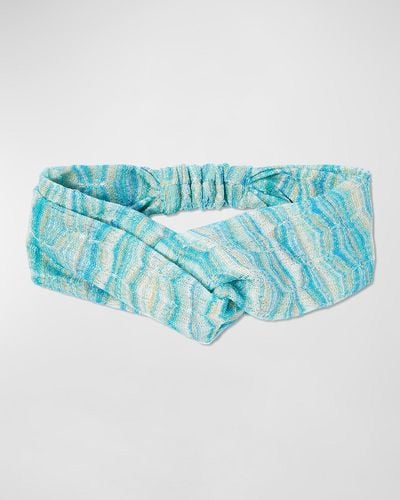 Lele Sadoughi Twisted Tonal Knit Head Wrap - Blue
