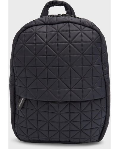 VEE COLLECTIVE Water-Resistant Quilted Nylon Backpack - Blue