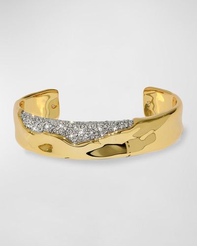 Alexis Solanales Gold Crystal Cuff Bracelet - Metallic