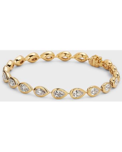 Rahaminov Diamonds 18k Yellow Gold Pear Diamond Line Bracelet - Metallic