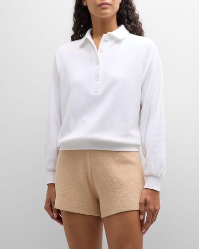 The Upside Zinnia Elle Terry Cloth Polo Shirt - White