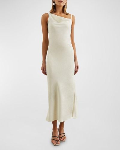 Rails Jackie Asymmetric Midi Slip Dress - White