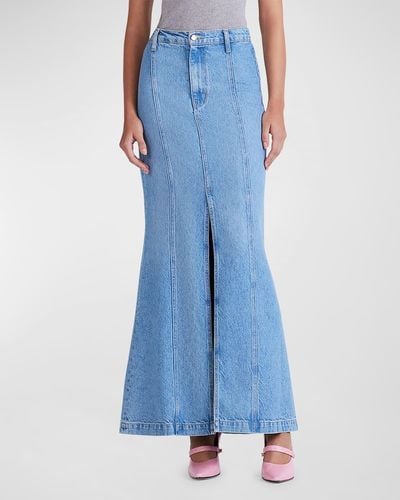 10 Crosby Derek Lam Zoe Mermaid Denim Skirt - Blue