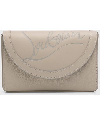 Christian Louboutin Explorafunk Leather Wallet On Strap - Natural