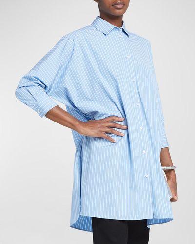 Jil Sander Sunday Stripe Shirt - Blue