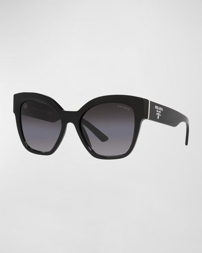 Prada Gradient Square Acetate Sunglasses - Black