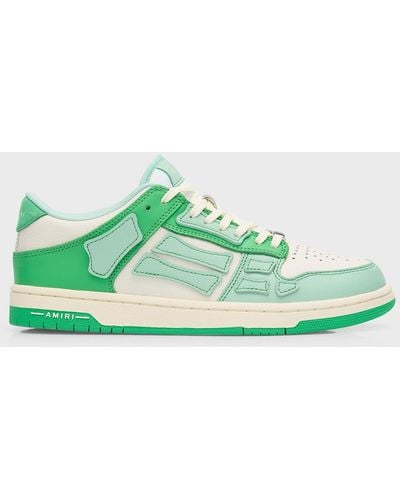 Amiri Skel Bicolor Low-Top Sneakers - Green