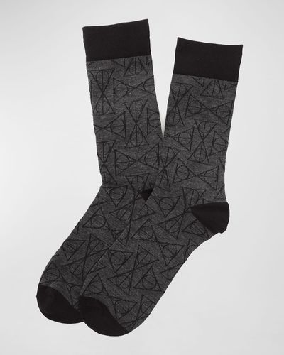 Cufflinks Inc. Harry Potter Deathly Hallows Socks - Black