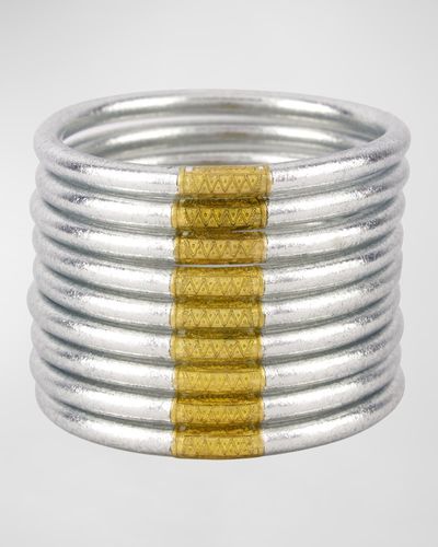 BuDhaGirl Gold All-weather Bangles, Size S-l, Set Of 9 - Metallic