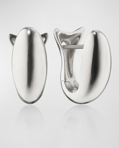 Monica Rich Kosann Sterling Perseverance Large Fish Earrings - Metallic