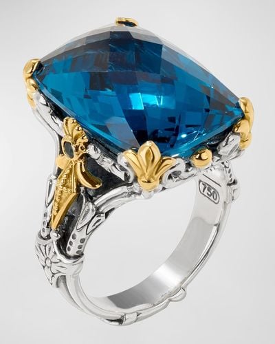 Konstantino 18k Gold Blue Spinel Ring