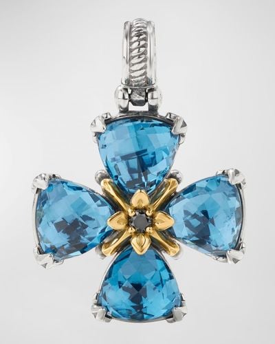 Konstantino 18K Spinel Pendent With Diamond - Blue