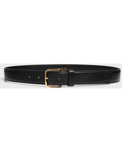 The Row Classic Calf Leather Belt - Black