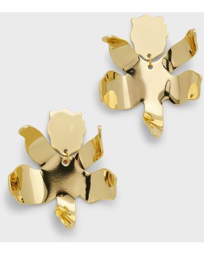 Lele Sadoughi Small Paper Lily Earrings - Metallic