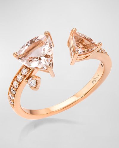 Hueb 18K Mirage Ring With Vs/Gh Diamonds And Rose - White