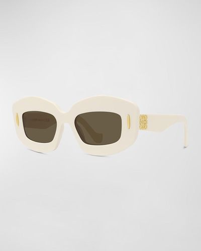 Loewe Anagram Rectangle Sunglasses - Natural