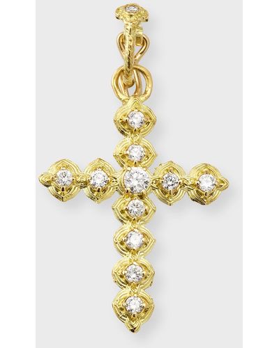 Armenta 18k Yellow Gold Sueno Diamond Cross Enhancer - Metallic
