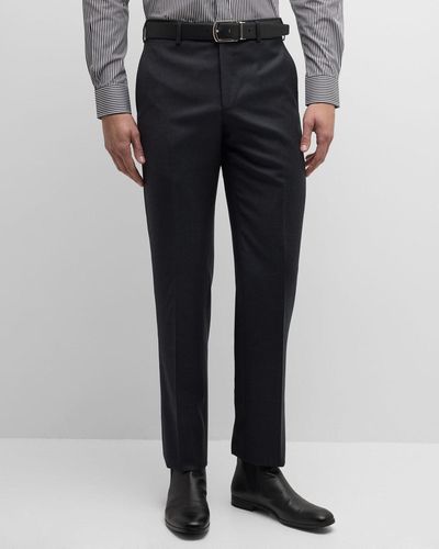 Zanella Devon Wool Serge Pants - Black