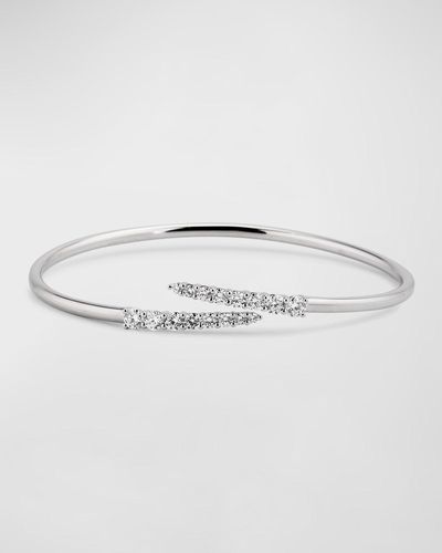 Memoire White Gold Diamond Bypass Bracelet - Gray