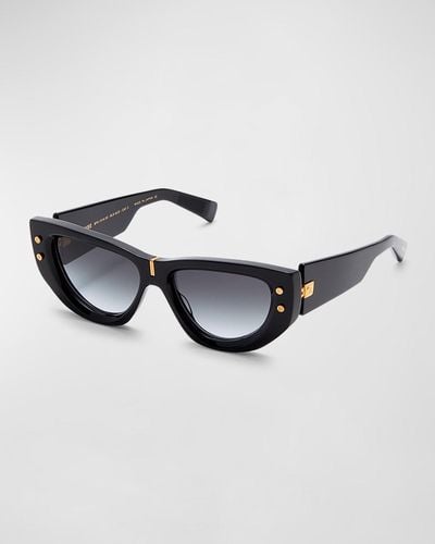 Balmain B-muse Acetate & Titanium Cat-eye Sunglasses - Multicolor