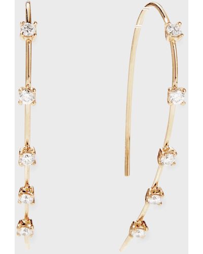 Lana Jewelry Small Multi Solo Hooked On Hoop Earrings - White