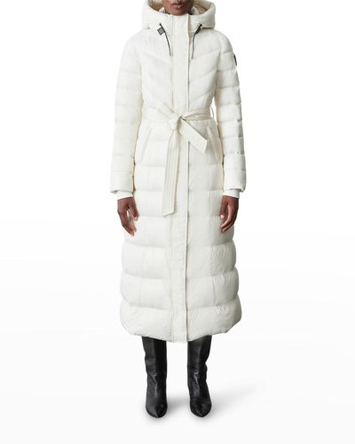 Mackage Calina Zip-front A-line Down Coat - White