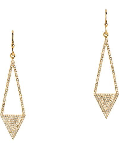 Bridget King Jewelry 14k Diamond Arrow Earrings - Metallic