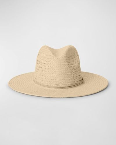 BTB Los Angeles Wendy Straw Fedora Hat - Natural