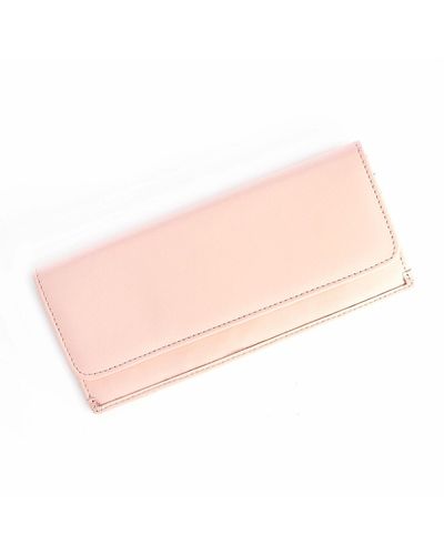ROYCE New York Rfid Blocking Clutch Wallet, Personalized - Pink