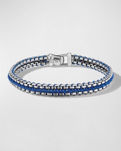David Yurman Woven Box Chain Bracelet - Blue