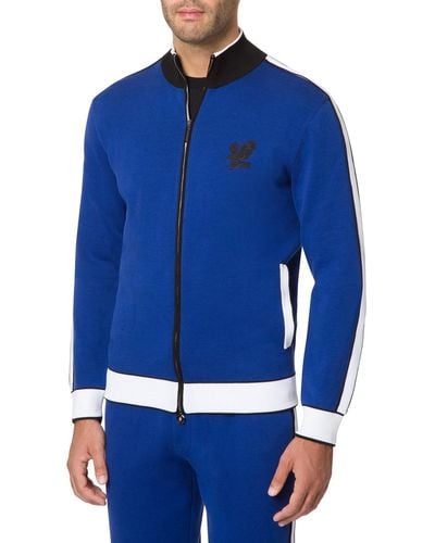 Stefano Ricci Colorblock Jogging Suit Jacket - Blue