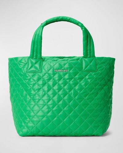 MZ Wallace Metro Deluxe Small Quilted Tote Bag - Green