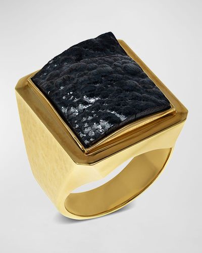 Jorge Adeler Hematite 18K Ring - Metallic
