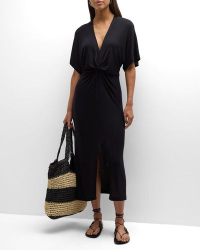Lenny Niemeyer V-Neck Maxi Dress Coverup - Black