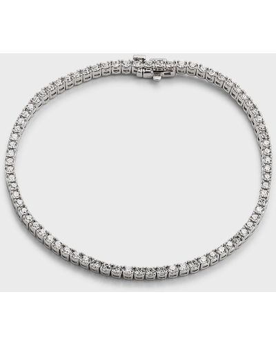 Neiman Marcus 18k White Gold Diamond Tennis Bracelet - Metallic